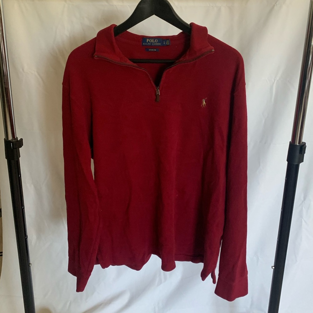 Men’s Polo Ralph Lauren Red Quarter zip